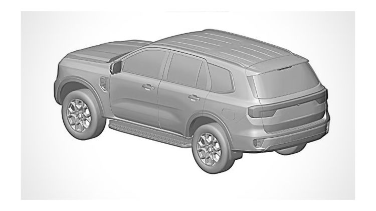 2023 Ford Everest Wildtrak ภาพสิทธิบัตรโชว์พีพีวีตัวท็อป