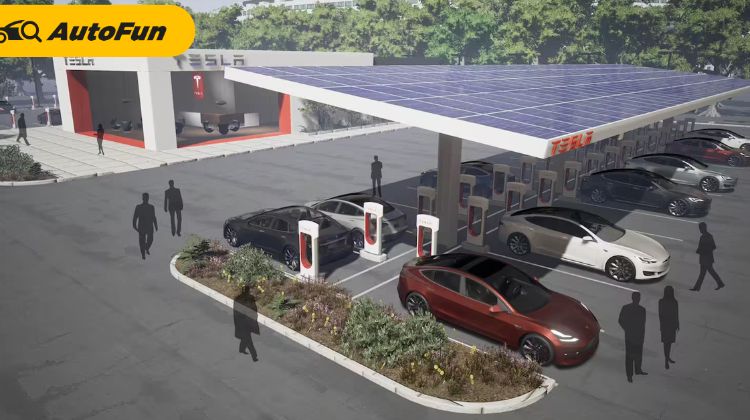 Tesla เล็งแผนสร้างสถานีชาร์จไฟแบบมีโรงหนังและร้านอาหาร!
