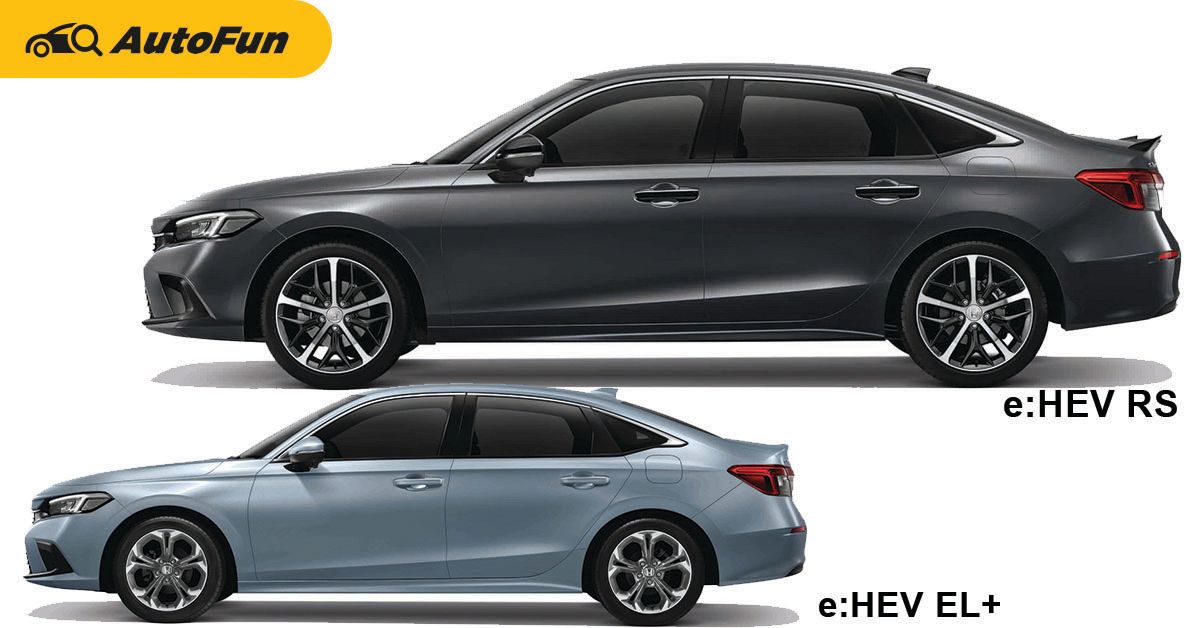 เทียบรุ่นย่อยไฮบริด 2022 Honda Civic e:HEV ทั้ง 2 รุ่น ห่างกัน 1.3 แสน EL+ ก็เพียงพอ ถ้าอยากหล่อไป RS 01